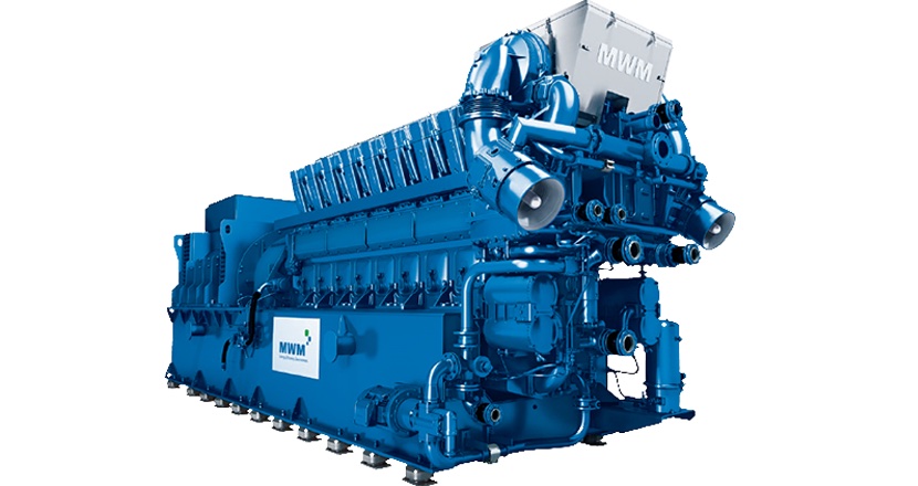 Blue MWM gas engine generator set